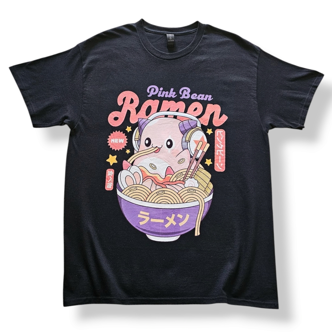 Pink Bean Ramen Kawaii Maplestory Graphic TShirt Size Large